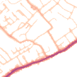 Daytime road noise heatmap for WD3 7HW