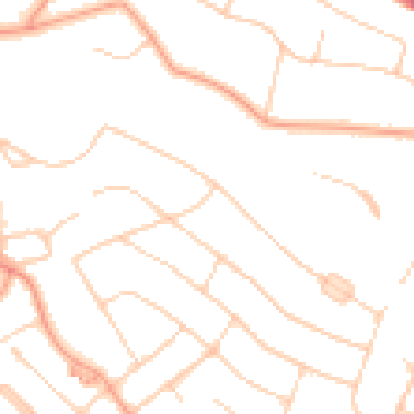 Daytime road noise heatmap for WD3 7PQ