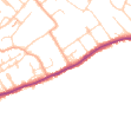 Daytime road noise heatmap for WD3 8BN