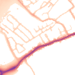 Daytime road noise heatmap for WD3 8DL