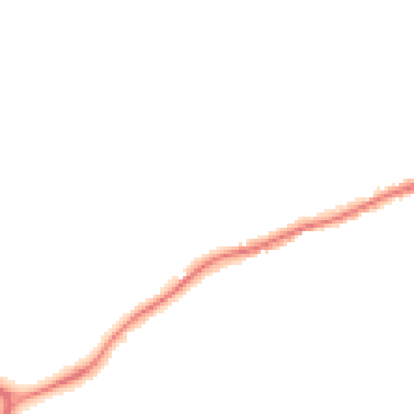 Night-time road noise heatmap for WD3 8DL