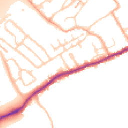 Daytime road noise heatmap for WD3 8EB