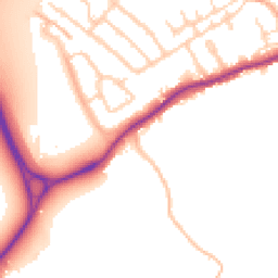 Daytime road noise heatmap for WD3 8FE