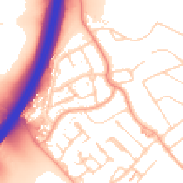 Daytime road noise heatmap for WD3 8LD