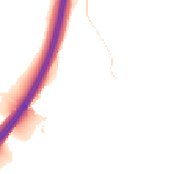 Night-time road noise heatmap for WD3 8LG