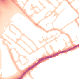 Daytime road noise heatmap for WD3 8QA