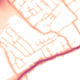 Daytime road noise heatmap for WD3 8QF