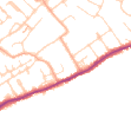 Daytime road noise heatmap for WD3 8UY