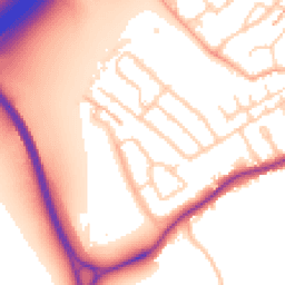 Daytime road noise heatmap for WD3 8YQ