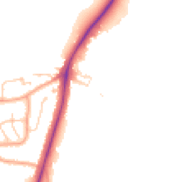 Daytime road noise heatmap for WD3 9SN