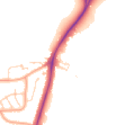 Daytime road noise heatmap for WD3 9SY