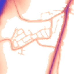 Daytime road noise heatmap for WD3 9TL