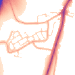 Daytime road noise heatmap for WD3 9TN