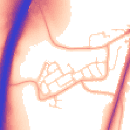 Daytime road noise heatmap for WD3 9TW
