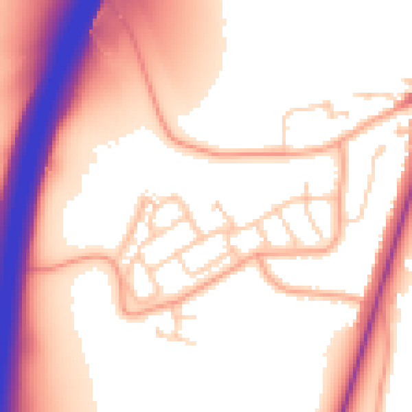 Daytime road noise heatmap for WD3 9TW