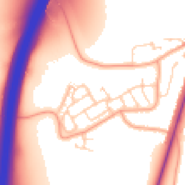 Daytime road noise heatmap for WD3 9UD