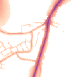 Daytime road noise heatmap for WD3 9YZ