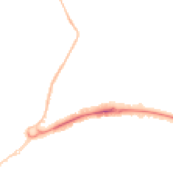 Night-time road noise heatmap for WD6 1JQ