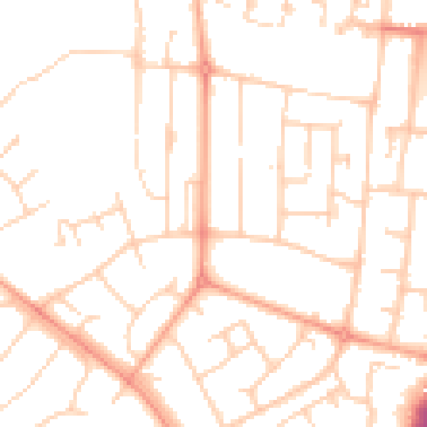 Daytime road noise heatmap for WD6 1QT