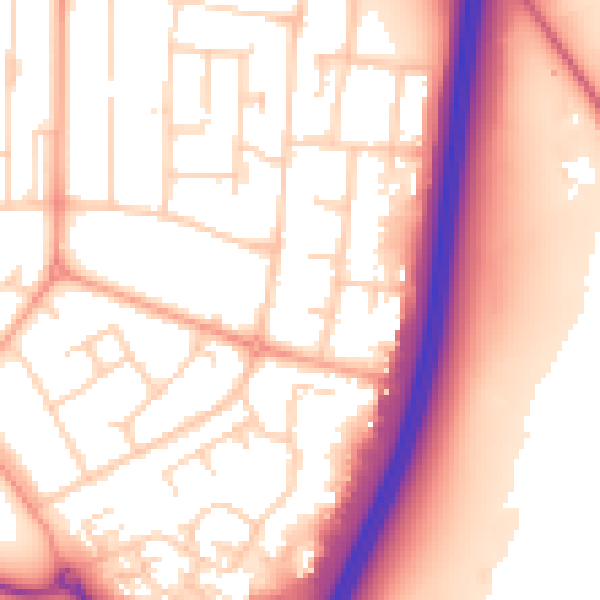 Daytime road noise heatmap for WD6 2PT