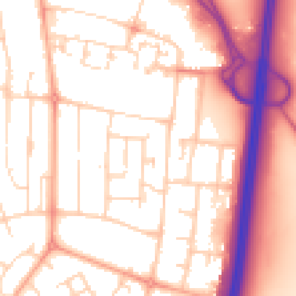 Daytime road noise heatmap for WD6 2RA