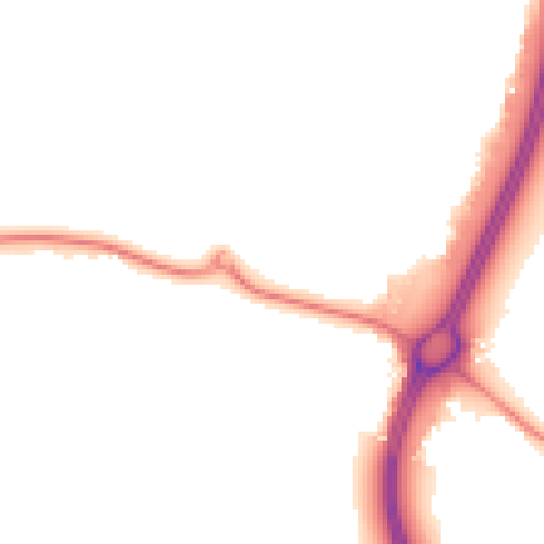 Night-time road noise heatmap for WD6 2SB