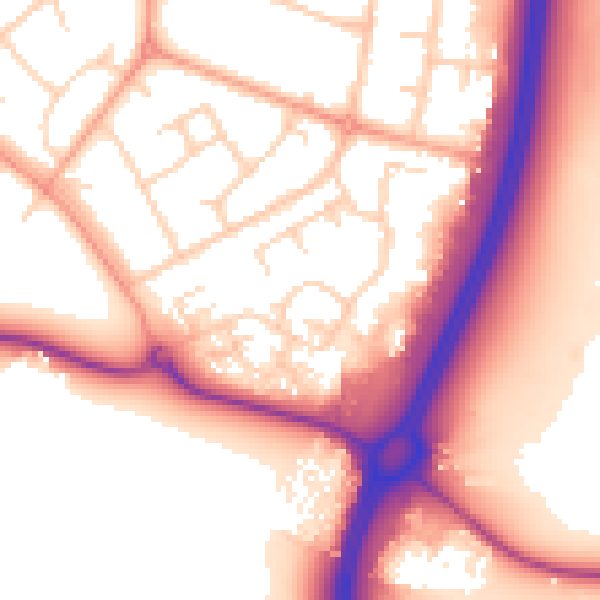 Daytime road noise heatmap for WD6 2SG