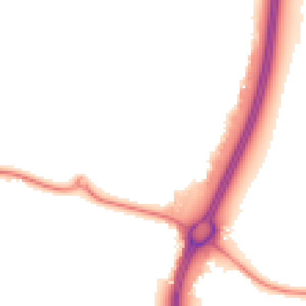 Night-time road noise heatmap for WD6 2SG