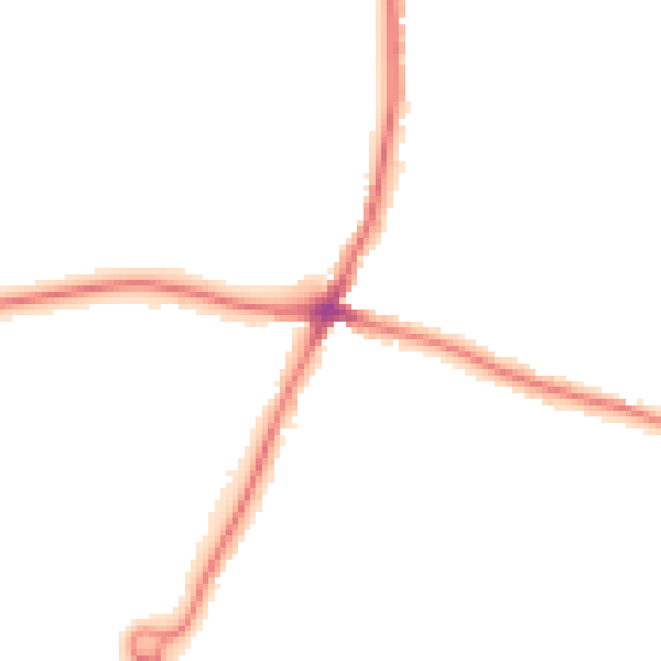 Night-time road noise heatmap for WD6 3BZ
