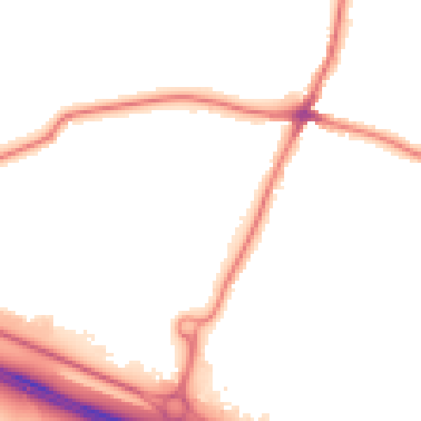 Night-time road noise heatmap for WD6 3DP