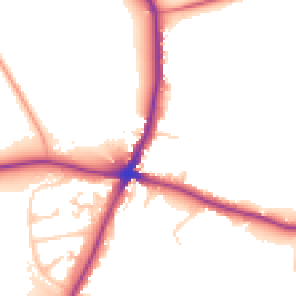 Daytime road noise heatmap for WD6 3EY