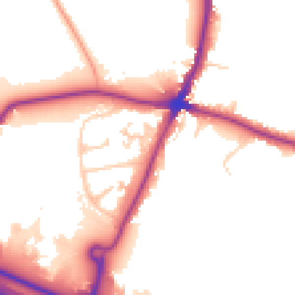Daytime road noise heatmap for WD6 3HP