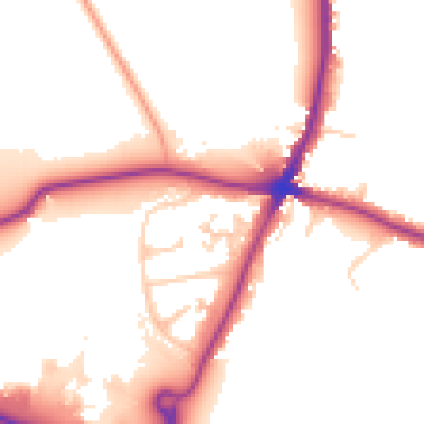 Daytime road noise heatmap for WD6 3HS
