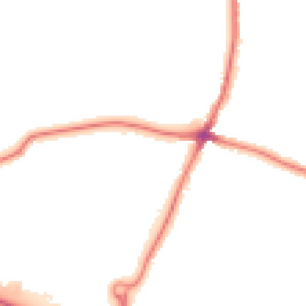Night-time road noise heatmap for WD6 3HS