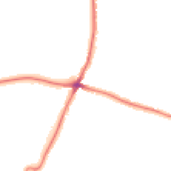 Night-time road noise heatmap for WD6 3JP