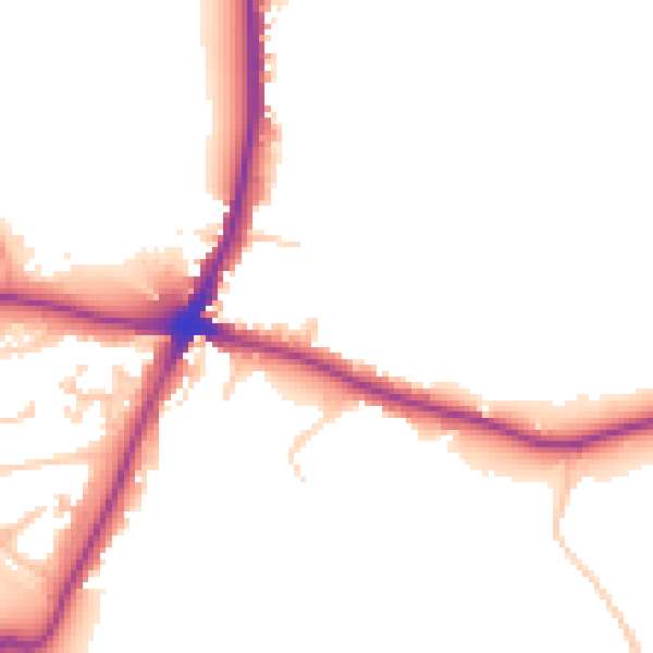 Daytime road noise heatmap for WD6 3LA