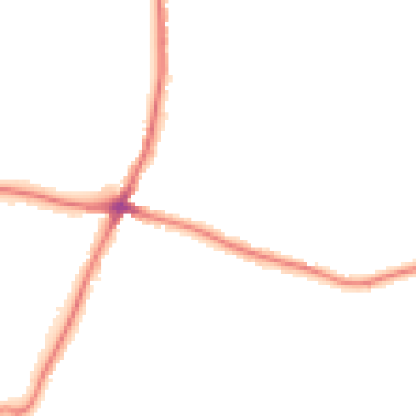 Night-time road noise heatmap for WD6 3LA