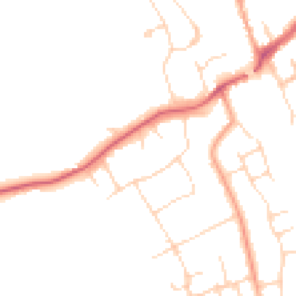 Daytime road noise heatmap for WD6 3NF