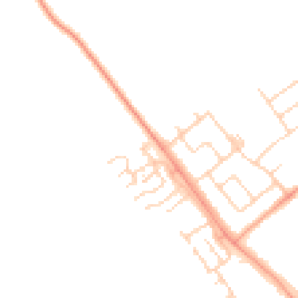 Daytime road noise heatmap for WD6 4TX