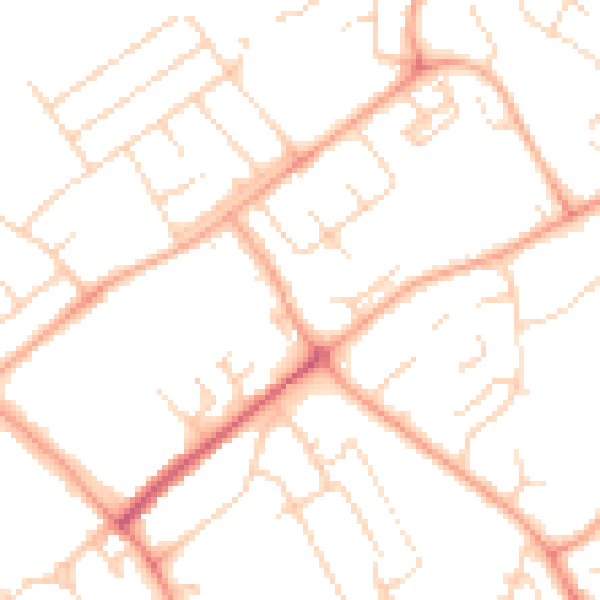 Daytime road noise heatmap for WD6 5FS