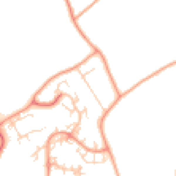 Daytime road noise heatmap for WD6 5PB