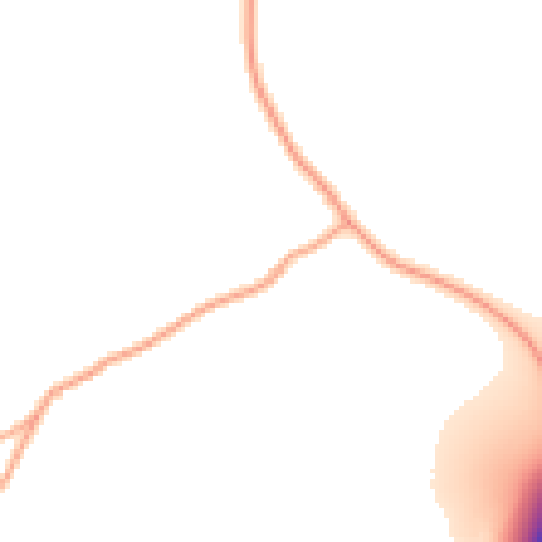 Daytime road noise heatmap for WD6 5PJ