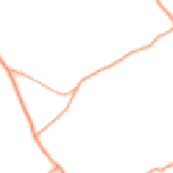 Daytime road noise heatmap for WD6 5PN
