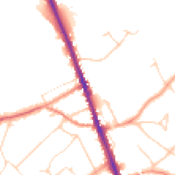 Daytime road noise heatmap for WD7 7AQ