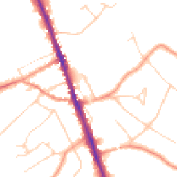 Daytime road noise heatmap for WD7 7AR