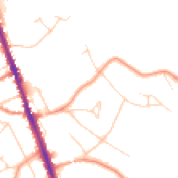 Daytime road noise heatmap for WD7 7BB