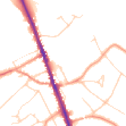 Daytime road noise heatmap for WD7 7BG