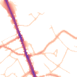 Daytime road noise heatmap for WD7 7BH