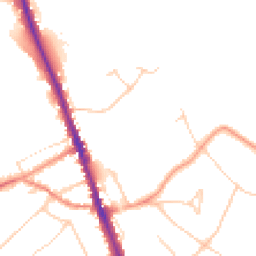 Daytime road noise heatmap for WD7 7BL