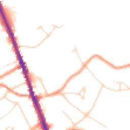 Daytime road noise heatmap for WD7 7BN